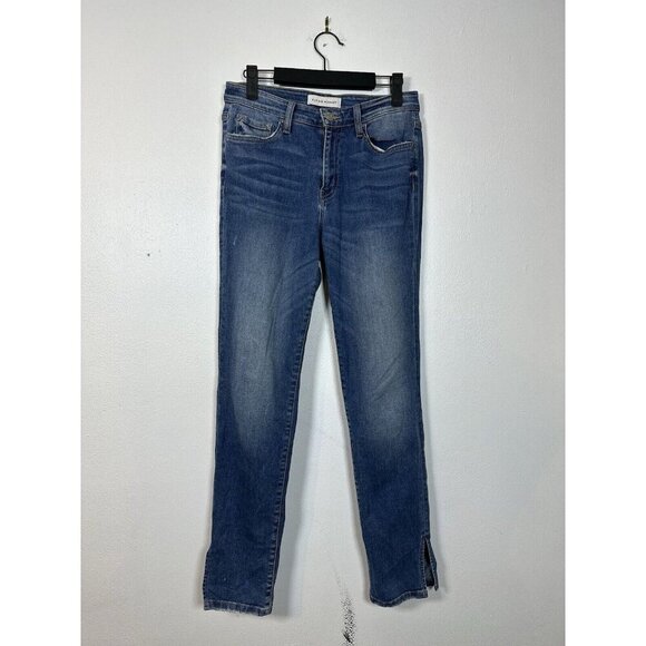 Flying Monkey Jeans Size 26 Slit Ankle Dark Stretch Denim Women’s Y3013 Slim Leg - Picture 1 of 10